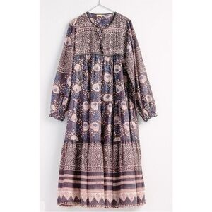 Matta Yamini Booj Boho Floral Midi Dress NEW